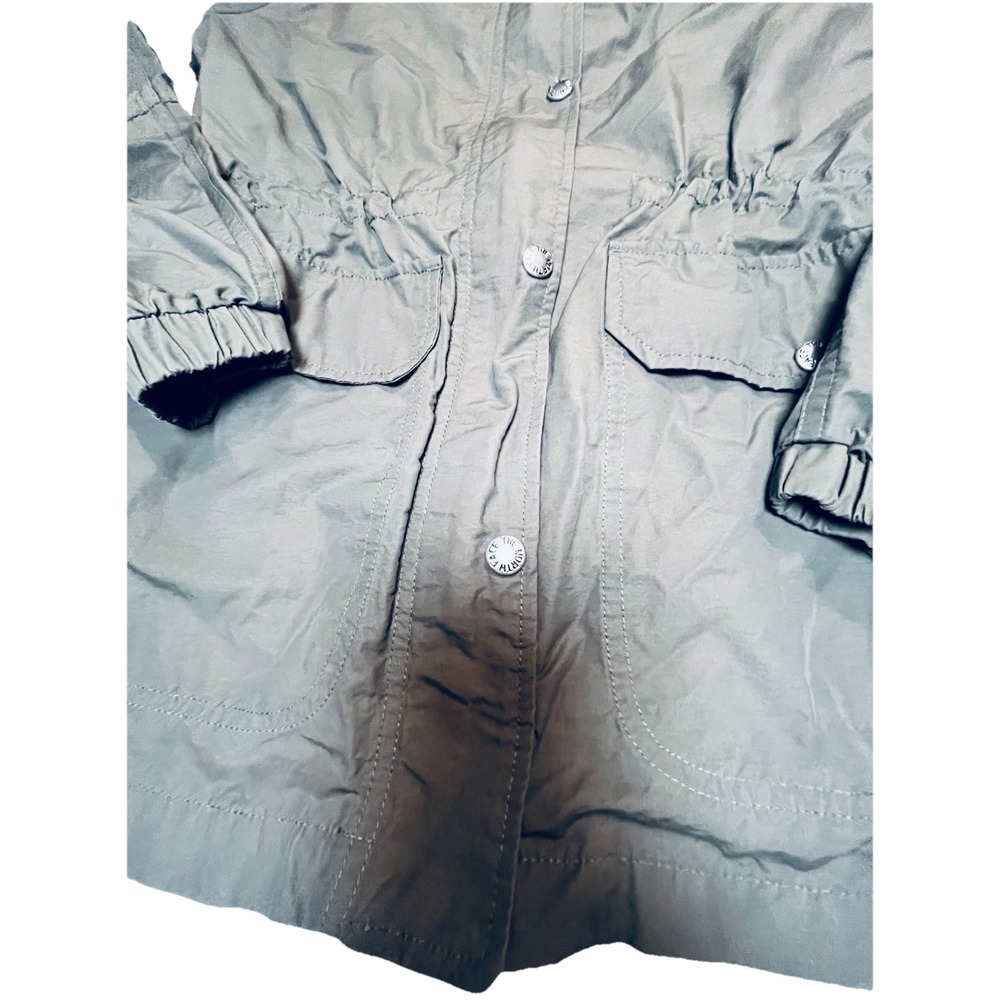 The North Face Women Rainsford Jacket Taupe Green Rain Parka Hooded Med - Picture 3 of 16